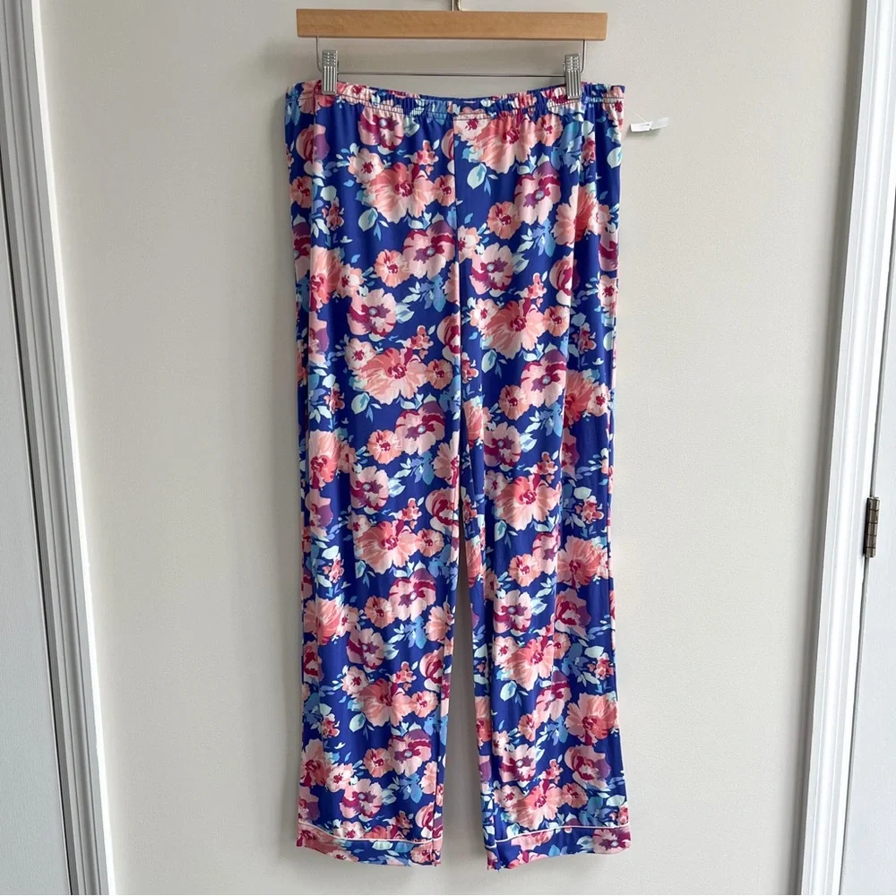 [flora nikrooz] gabriella floral print pajama pants blue L
